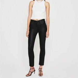 AG Adriano Goldschmied Mari Leatherette Straight Leg